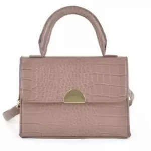 Image of KS Brands Womens/Ladies Grab Handle Crocodile Cross Body Bag (One Size) (Blush)