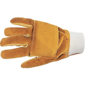 Image of Honeywell 2049132 Velvet Shock Palm-side Coated Yellow Gloves - Size 10