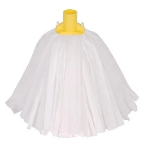 Image of Robert Scott and Sons Big White T1 Socket Mop Non woven Large Colour coded Yellow Pack 10