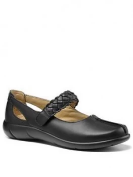 Image of Hotter Shake Wide Fit Mary Jane Shoes - Black, Size 7, Women
