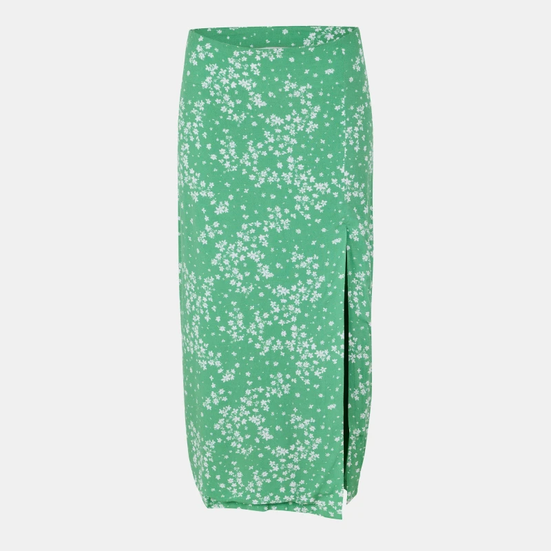 Image of Jack Wills Split Midi Skirt - Green Green 6
