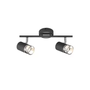 Image of Phelps 2 Light Linear Bar SpotFitting GU10, Graphite, Polished Chrome