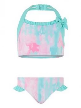 Image of Monsoon Girls S.E.W. Tie Dye Halter Bikini - Pink, Size Age: 5-6 Years, Women