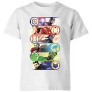 Image of Avengers Endgame Original Heroes Kids T-Shirt - White - 11-12 Years