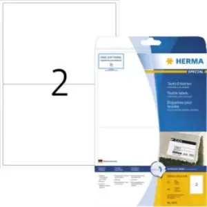 Image of Herma 4519 Labels (A4) 199.6 x 143.5mm Acetate silk White 40 pc(s) Removable Name stickers