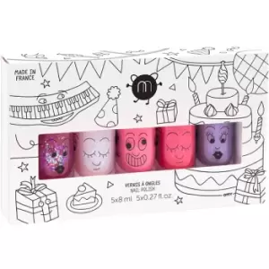 image of Nailmatic Kids nail polish set Sheepy, Polly, Cookie, Kitty, Piglou for Kids