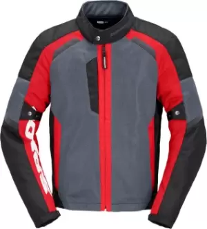 Image of Spidi Tek Net Motorcycle Jacket, black-grey-red Size M black-grey-red, Size M