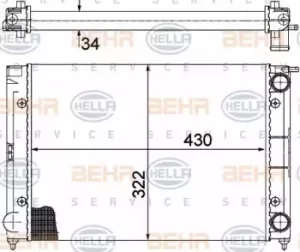 Image of Radiator Heat Exchanger 8MK376713-334 by BEHR