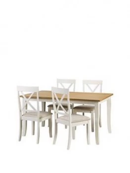 image of Julian Bowen Davenport 150Cm Dining Table And 4 Chairs