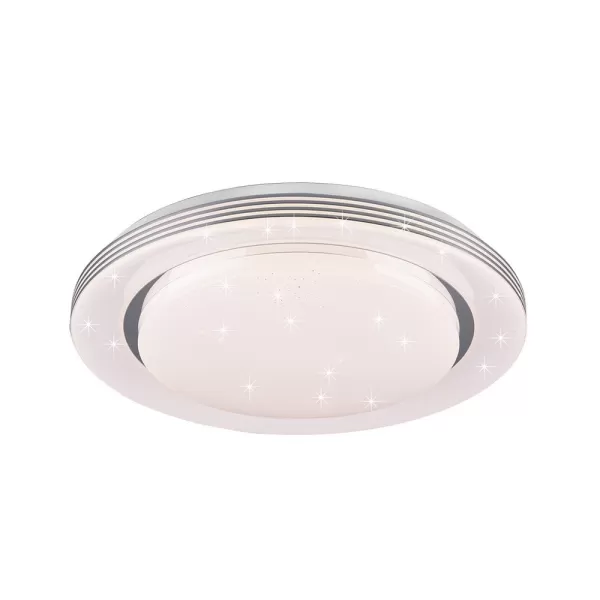 Image of Atria Modern 48cm Decorative Flush Ceiling Light White 3000-6000K Remote control