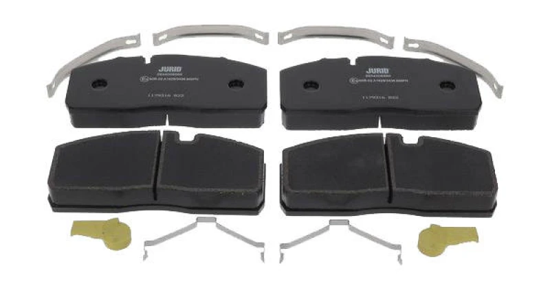 Image of JURID 2934009560 Brake pad set prepared for wear warning indicator, with accessories Brake Pad Set,disc brake (402)