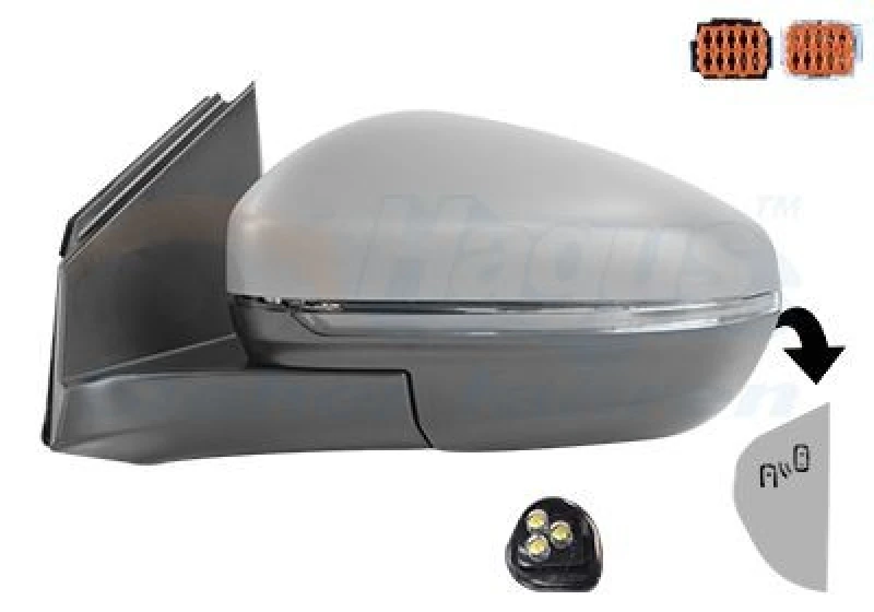 Image of VAN WEZEL Wing mirror VAN WEZEL 0967827