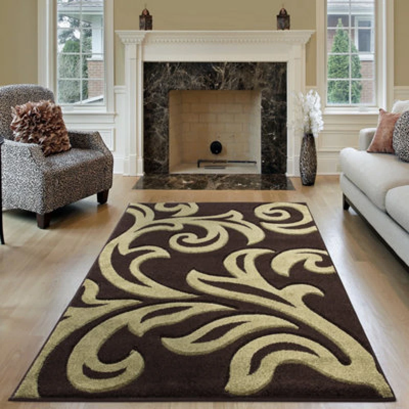 Image of Smart Living Smart Living Modern Hand Carved Soft Thick Area Rug - Florence in Green Size: 60cm x 110cm Green 60cm x 110cm Unisex 8680504109564