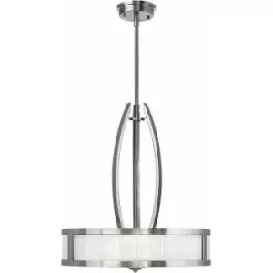Image of Loops - 3 Bulb Ceiling Pendant Light Fitting Brushed Nickel LED G9 3.5W Bulb