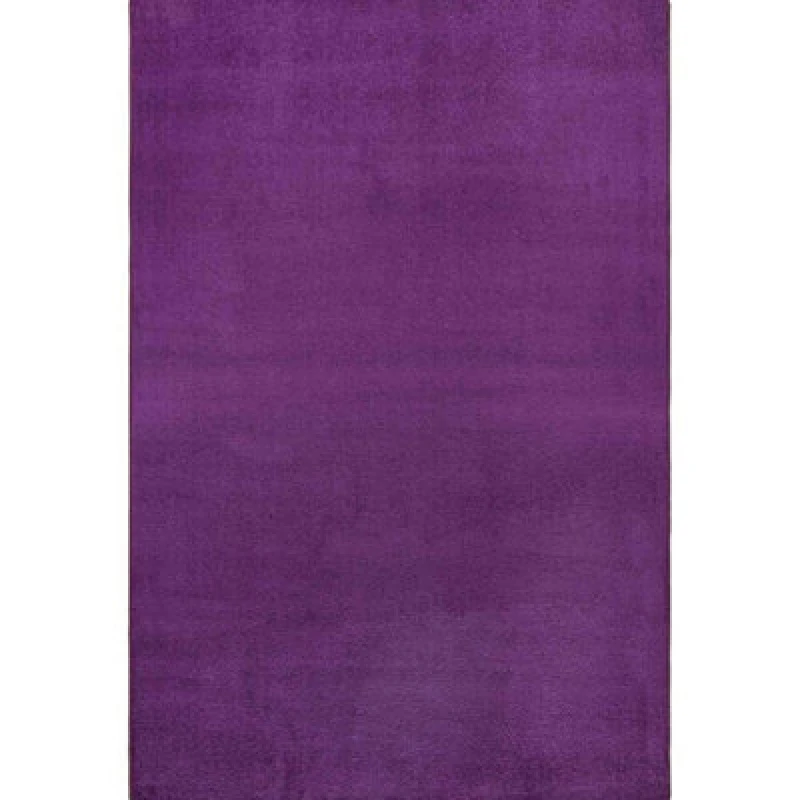 Image of The Rugs Uni Colours Modern Plain Rug Short Pile Polypropylene Area Rug In Purple