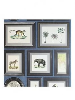 Image of Arthouse Powder Room Navy Wallpaper