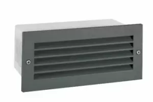 Image of Grimstad LED Outdoor Recessed Wall Light Graphite IP65
