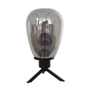 image of Reflexion Globe Table Lamp Black Matt, Transparent Grey Gloss