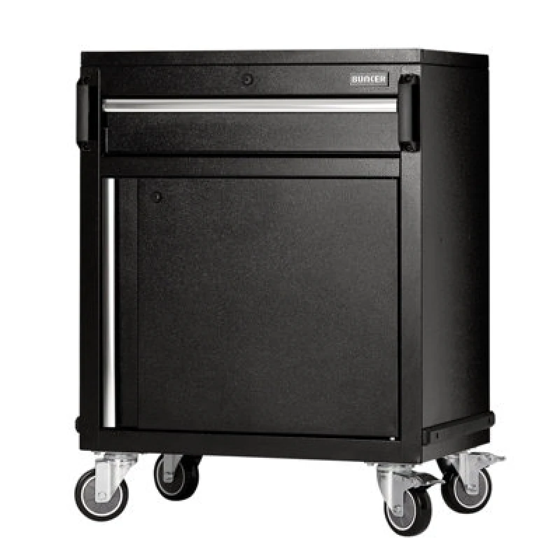 Image of Bunker Modular 1 Drawer Power Tool Roller Cabinet 23687 Colour: Black
