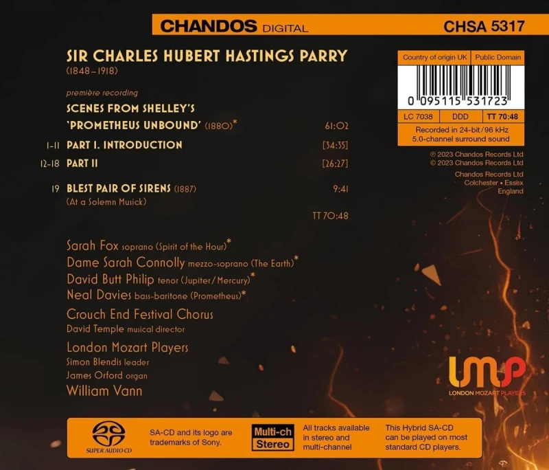 Image of Parry: Scenes from Shelley's Prometheus Unbound/... SACD