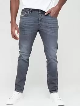 Image of Diesel D-luster Slim Fit Jeans - Black, Size 36, Length Regular, Men