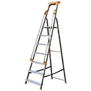 Image of Platform Steps Aluminium 150kg 7 Steps 2150 x 500 x 110 mm