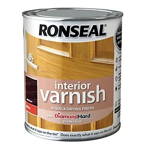 image of Ronseal Interior Varnish - Gloss Walnut 750ml