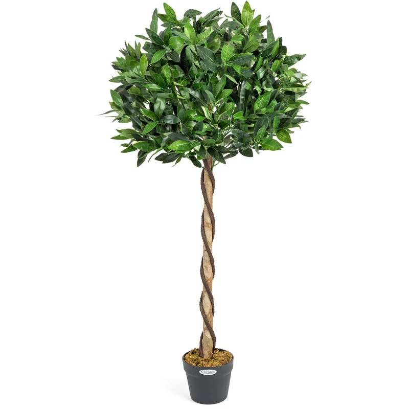 Image of Christow Artificial Bay Tree Large Potted Indoor Outdoor Topiary Decoration 4ft