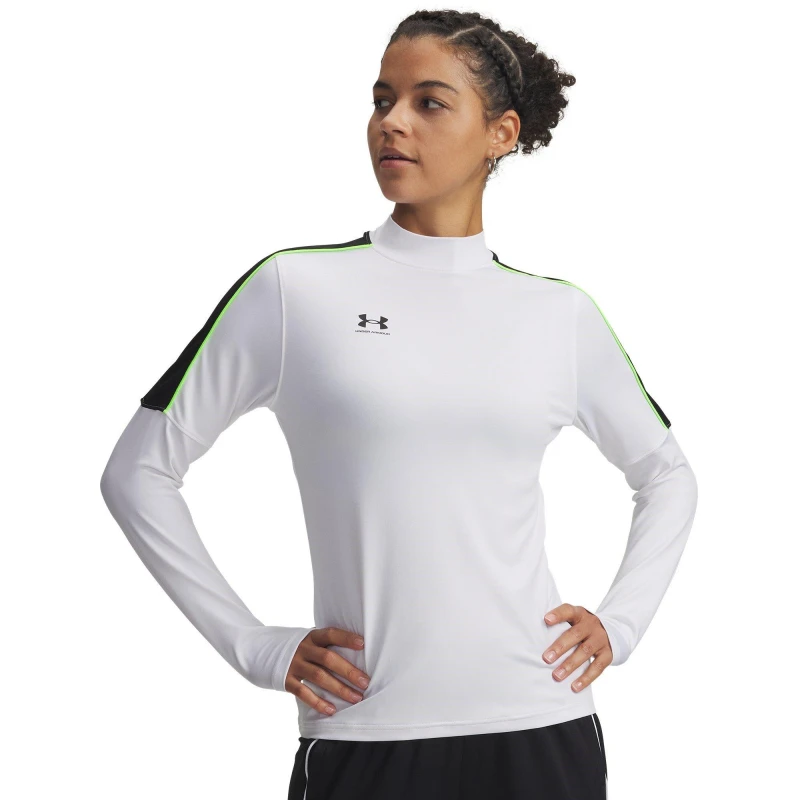 Image of Under Armour Womens Challenger Baselayer Top White/Ult Black female 8 (XS)