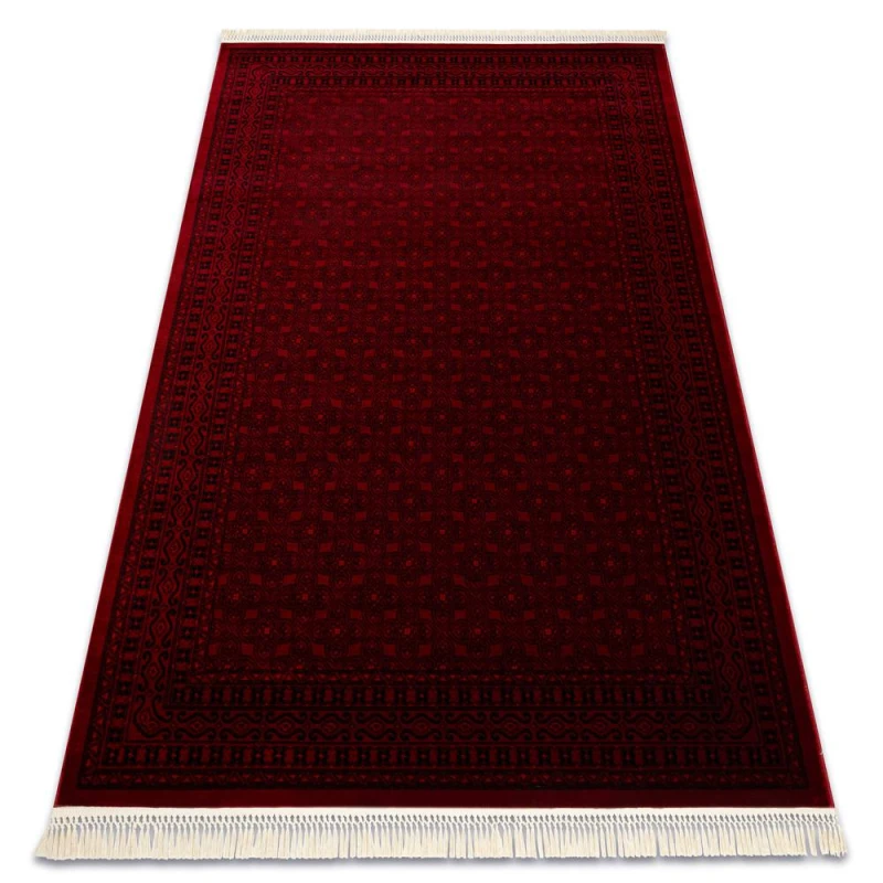 Image of RugsX Orient 2958 Carpet Burgundy Black Frame, Classic, Oriental, With Fringes 250X350 Cm