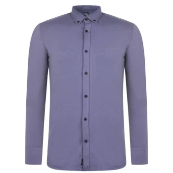 Image of Fabric Long Sleeve Jersey Shirt Mens - Dk Grey