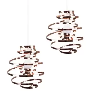 Image of Bensson Pair of Copper Ceiling Pendant Shade