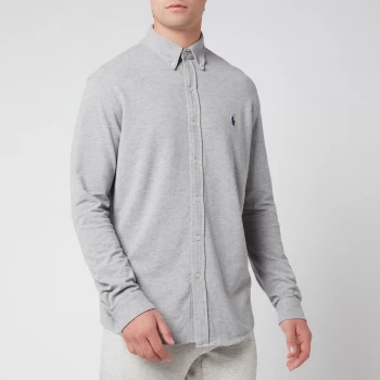 Image of Polo Ralph Lauren Mens Featherweight Mesh Long Sleeve Shirt - Andover Heather - L