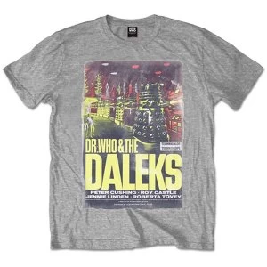 Image of Doctor Who - Daleks Unisex Large T-Shirt - Grey
