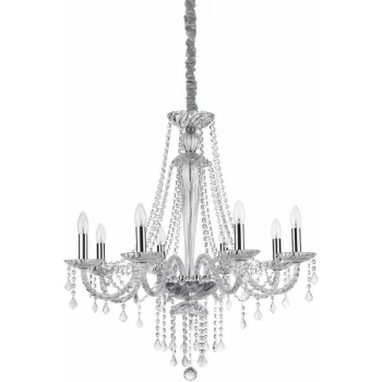 Image of Ideal Lux Amadeus - 8 Light Pendant Light Trasparent, E14