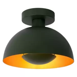 Image of Lucide SIEMON - Flush Ceiling Light - Ø25cm - 1xE27 - Green