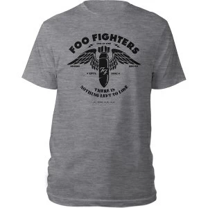 image of Foo Fighters - Stencil Unisex Medium T-Shirt - Grey