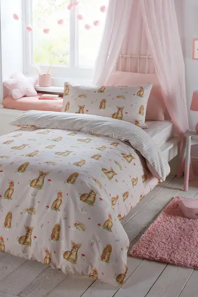 image of 'Woodland Friends' Easy Care Duvet Cover Set