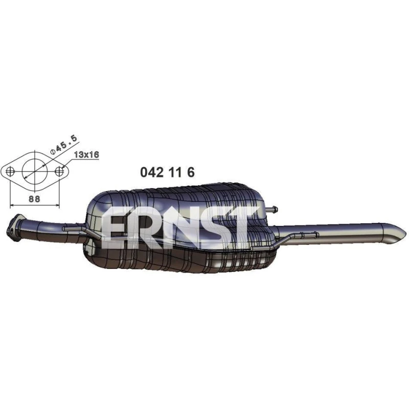 Image of ERNST 042116 Rear silencer End Silencer (3437)