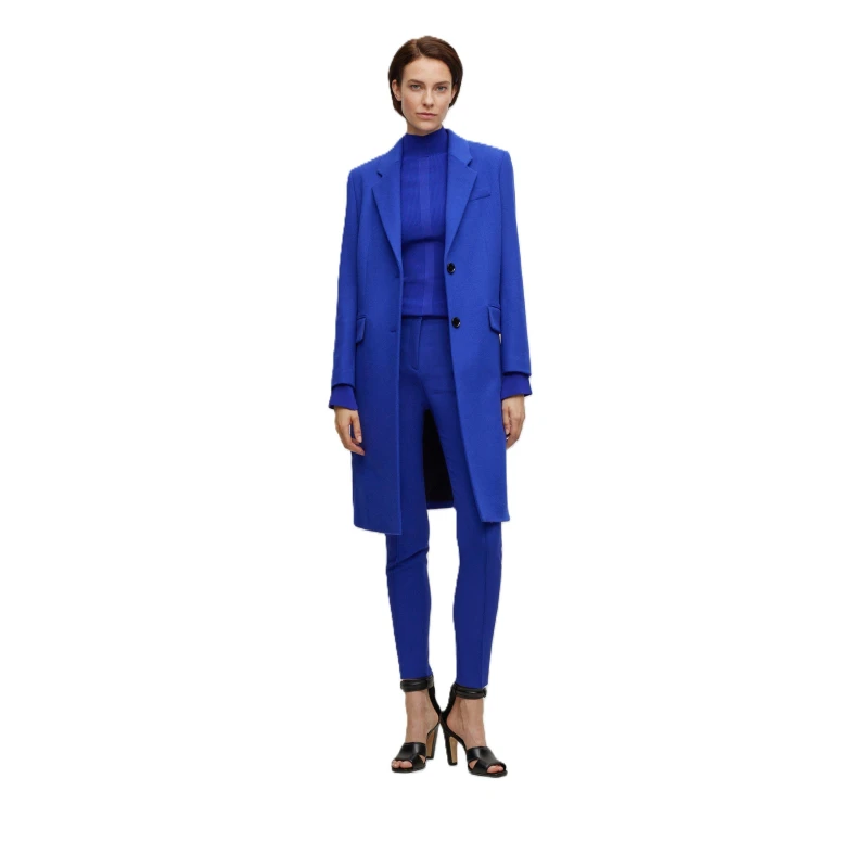 Image of Boss Womens Catara Formal Coat Blue female 6 (XS)