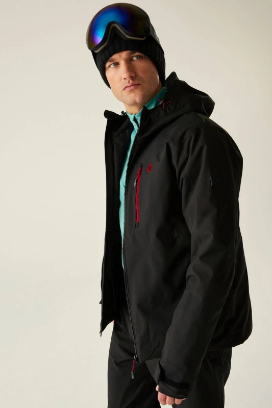 Image of Dare 2b Dare 2b Men Eagle Waterproof Breathable Insulated Skiing Jacket in Black Size: 3X-Large Black XXXL Male 5063516270829