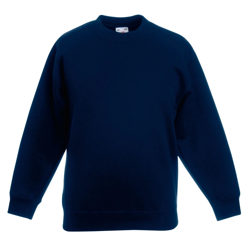 Image of Fruit of the Loom Classic 80 20 Set-In Sweatshirt Pack of 2 in Mid Navy Size: 12-13 Years Mid Navy Unisex 12-13 Years