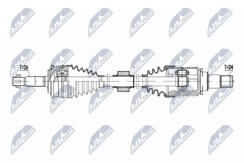 Image of NTY NPW-TY-189 Drive shaft Front Axle Left Drive Shaft (13)