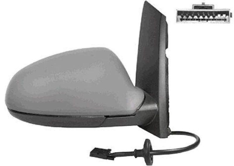Image of VAN WEZEL 3749818 Wing mirror * HAGUS * Right, Heatable, primed Outside Mirror (50)