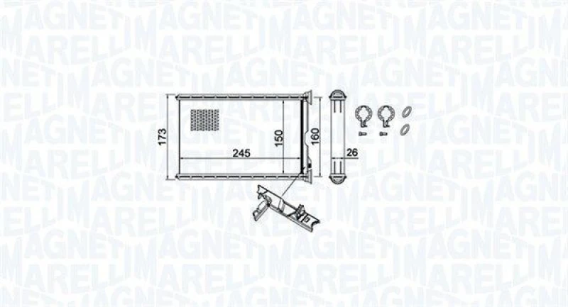 Image of MAGNETI MARELLI Heater matrix MAGNETI MARELLI 350218455000
