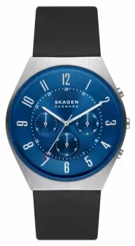 Skagen SKW6820 Grenen Chronograph Black Leather Strap Watch