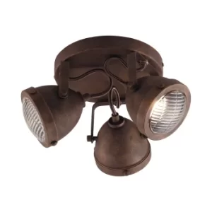Image of HABANA 3 Light Spotlight Clusters Rust 30.5x15.5cm