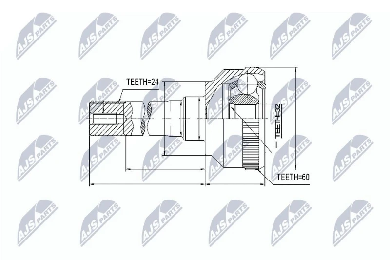 Image of NTY CV joint kit NTY NPZ-LR-011