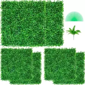 Artificial Boxwood Panel Boxwood Hedge Wall Panels 6pcs 20x20" Garden Decor Diy - main image