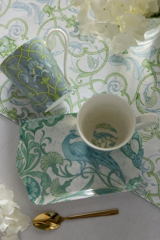 Image of Laurence Llewelyn-Bowen Laurence Llewelyn-Bowen 'Palm Court' Porcelain 2 Mug & Tray Set Multi One Size Unisex 5056734225429